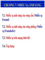 Chương 7: Nhiễu xạ ánh sáng pdf