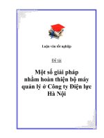 Đề tài: “Một số giải pháp nhằm hoàn thiện bộ máy quản lý ở Công ty Điện lực Hà Nội”. docx
