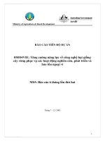 Báo cáo nghiên cứu nông nghiệp 