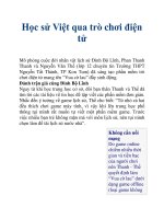 Học sử Việt qua trò chơi điện tử ppt