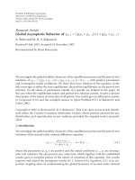 vResearch Article Global Asymptotic Behavior of yn+1 = (pyn + yn−1 )/(r + qyn + yn−1 )