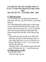 CÂU HỎI ÔN THI TỐT NGHIỆP MÔN LÝ LUẬN VÀ PHƯƠNG PHÁP DẠY HỌC SINH HỌC HỆ CHUYÊN TU – NĂM HỌC 2009 – 2010 pdf