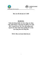 Báo cáo nghiên cứu nông nghiệp 