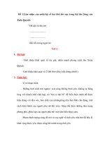 Đề 1:Cảm nhận của anh(chị) về hai khổ thơ sau trong bài thơ Sóng của Xuân Quỳnh: “ Dữ dội và dịu êm ........................... .......................... Bồi hồi trong ngực trẻ. doc