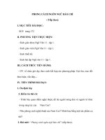 PHONG CÁCH NGÔN NGỮ BÁO CHÍ ( Tiếp theo) pdf