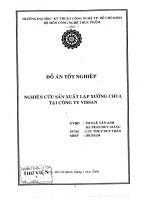 Nghiên cứu sản xuất lạp xưởng chua tại công ty Vissan
