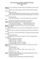 ĐỀ THI TRẮC NGHIỆM MÔN SINH HỌC NĂM 2010_ĐỀ 2 docx