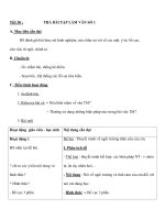 Tiết 30 : TRẢ BÀI TẬP LÀM VĂN SỐ 1 docx