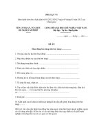 MẪU ĐỀ ÁN Hoạt động bảo tàng (tên bảo tàng) potx