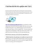 Cách làm bài thi trắc nghiệm môn Vật lý pptx