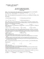 Để thi thử tốt nghiệp môn vật lý trường THPT An Đông doc