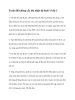 Tuyệt đối không cấy khi nhiệt độ dưới 15 độ C doc
