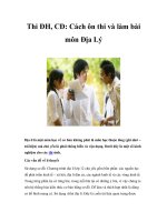 Thi ĐH, CĐ: Cách ôn thi và làm bài môn Địa Lý potx