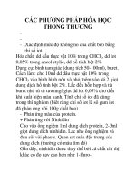 CÁC PHƯƠNG PHÁP HÓA HỌC THÔNG THƯỜNG docx