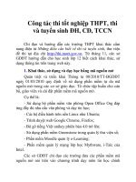 Công tác thi tốt nghiệp THPT, thi và tuyển sinh ĐH, CĐ, TCCN ppt