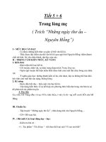 Tiết 5 + 6 Trong lòng mẹ ( Trích “Những ngày thơ ấu – Nguyên Hồng”) doc