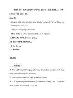 KIỂM TRA TỔNG HỢP VĂN HỌC, TIẾNG VIỆT, TẬP LÀM VĂN ppt