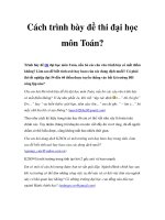 Cách trình bày đề thi đại học môn Toán? pdf