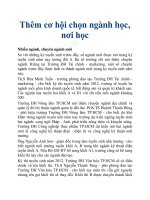 Thêm cơ hội chọn ngành học, nơi học doc