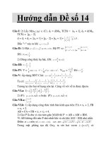 Hướng dẫn Đề số 14 doc