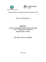 Báo cáo nghiên cứu nông nghiệp 