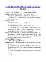 60 ĐỀ TOÁN ÔN THI TN THPT (có đáp án) Đề số 26 pptx