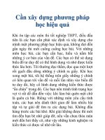 Cần xây dựng phương pháp học hiệu quả pptx