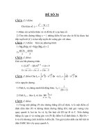 Đề thi tốt nghiệp THPT môn toán_Đề số 36 pptx