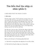 Tìm hiểu thuế thu nhập cá nhân (phần I) potx