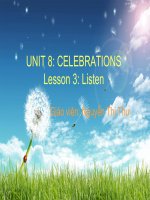 UNIT 8: listen ppt