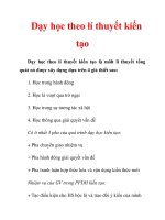 Dạy học theo lí thuyết kiến tạo potx