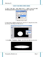Photoshop CSCÁCH TẠO ĐÈN CHIẾU SÁNG docx