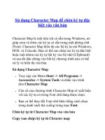 Sử dụng Character Map để chèn ký tự đặc biệt vào văn bản potx