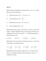 ĐỂ THI THỬ TỐT NGHIỆP THPT MÔN VẬT LÝ_ĐỀ SỐ 7 pot