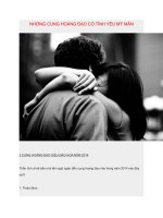 NHỮNG CUNG HOÀNG đạo có TÌNH yêu mỹ mãn