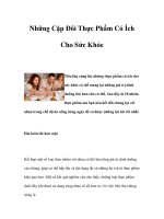 Những Cặp Đôi Thực Phẩm Có Ích Cho Sức Khỏe ppt