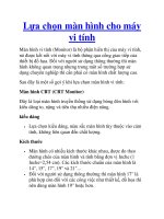 Lựa chọn màn hình cho máy vi tính pptx