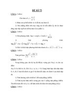 Đề thi tốt nghiệp THPT môn toán_Đề số 75 docx