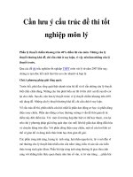 Cần lưu ý cấu trúc đề thi tốt nghiệp môn lý docx