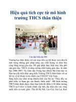 Hiệu quả tích cực từ mô hình trường THCS thân thiện ppt