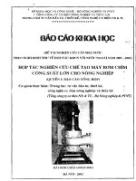 Nghiên cứu chế tạo máy bơm chìm công suất lớn cho nông nghiệp