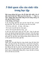 5 thói quen xấu của sinh viên trong học tập docx