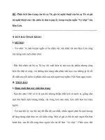ĐỀ: Phân tích tâm trạng của bà cụ Tứ, giá trị nghệ thuật của bà cụ Tứ và giá trị nghệ thuật của việc miêu tả tâm trạng ấy trong truyện ngắn “Vợ nhặt” của Kim Lân. potx