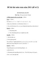 Đề thi thử môn toán năm 2011 (đề sô 2) pot