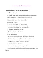 CÁCH LÀM BÀI VĂN THUYẾT MINH potx