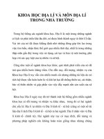 KHOA HỌC ĐỊA LÍ VÀ MÔN ĐỊA LÍ TRONG NHÀ TRƯỜNG pptx