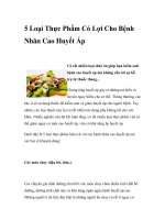 5 Loại Thực Phẩm Có Lợi Cho Bệnh Nhân Cao Huyết Áp docx
