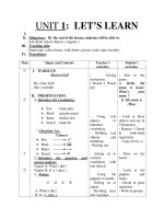 UNIT 1: LET’S LEARN pdf