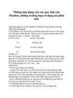 Những ứng dụng của các quy luật của Menđen, những trường hợp sử dụng lai phân tích pptx