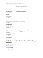 Chuyên đề ôn thi đại học môn tiếng anh năm 2012 : GERUND AND INFINITIVE potx